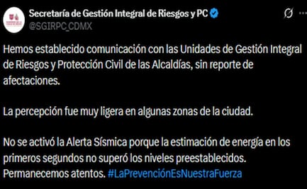CDMX sin afectaciones tras sismo de 5.2 grados en Guerrero; ¿Por qué no sonó la alerta sísmica?