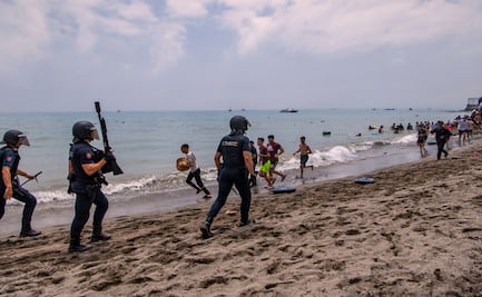 Marruecos usa gases lacrimógenos y cañones de agua en frontera con España; dispersa a migrantes que buscan entrar por Ceuta