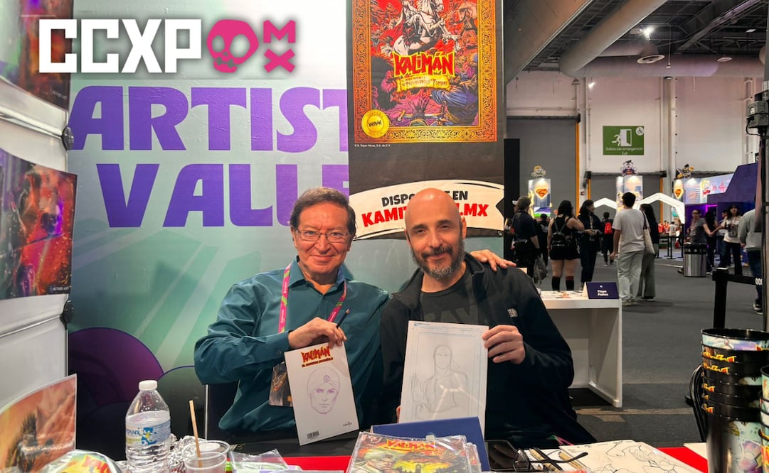 Durante el último día de la CCXP México 2026, los ilustradores del héroe mexicano Kalimán explican sus mayores retos. Foto: Andrea Oliva