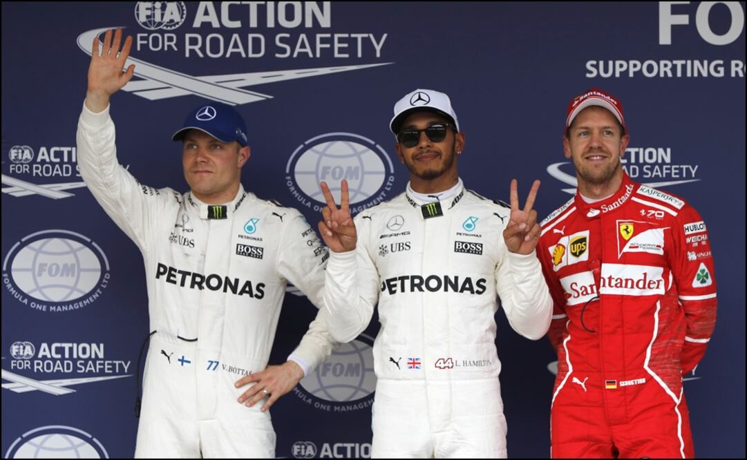 AP. Hamilton, que sumó su décima "pole" en la temporada, supera por 34 puntos al alemán Sebastian Vettel.