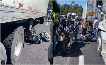 Captan en video accidente de motociclistas en la México-Cuernavaca