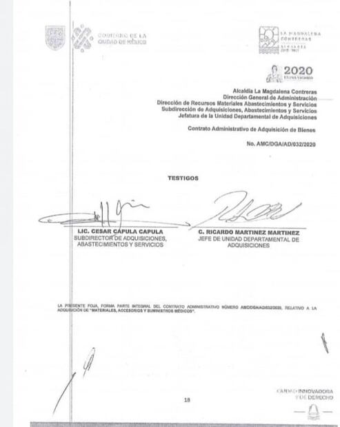 Compra de material médico, a sobreprecio en la Magdalena Contreras