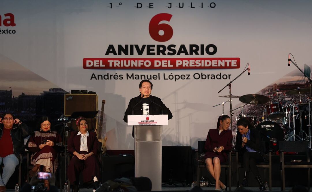 Mario Delgado conmemoró los seis años del triunfo de López Obrador. Foto: Diego Simón Sánchez / EL UNIVESRAL
