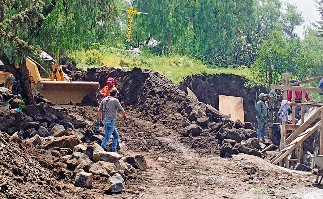 El basamento prehispánico en el sitio de Atezcatlán, es conocido como “El Calvario”. Foto: Especial