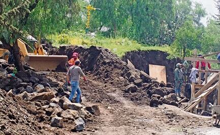 Denuncian en Milpa Alta daño a un basamento prehispánico