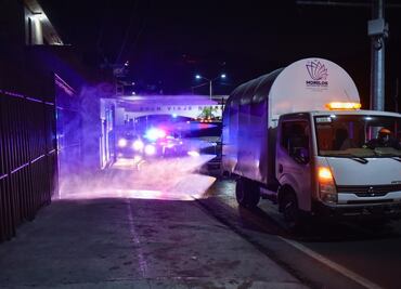 Sanitizan calles de Temixco, segundo lugar en víctimas de Covid-19 en Morelos