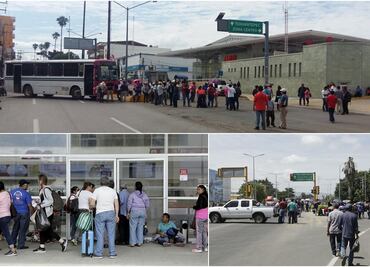 Maestros bloquean accesos al aeropuerto y terminal de autobuses en Oaxaca