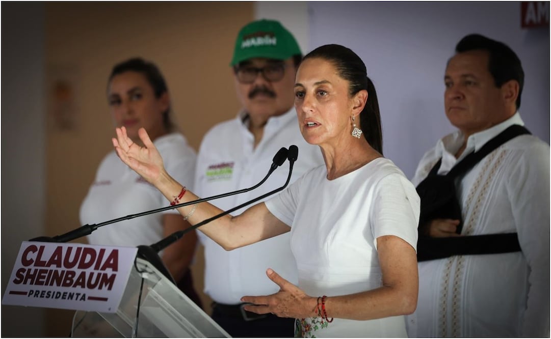 Claudia Sheinbaum se pronuncia al respecto de la muerte de normalista en Guerrero. Foto: Diego Simón/ EL UNIVERSAL