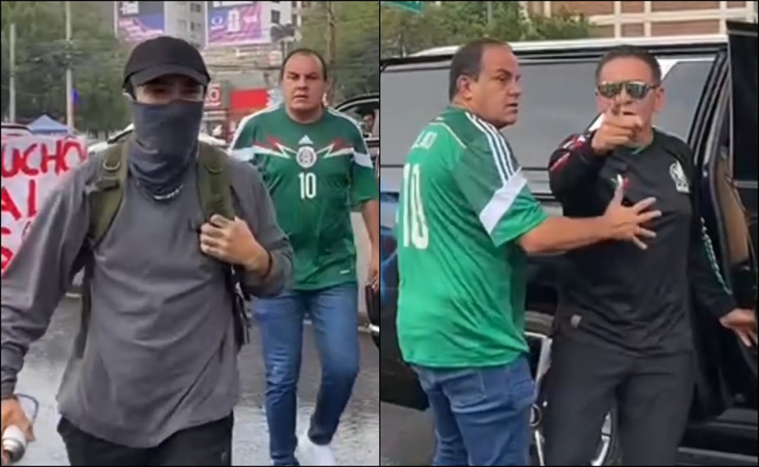 Cuauhtémoc Blanco vivió momentos de tensión antes del partido entre México e Inglaterra. FOTO: Capturas @AhoraMx_