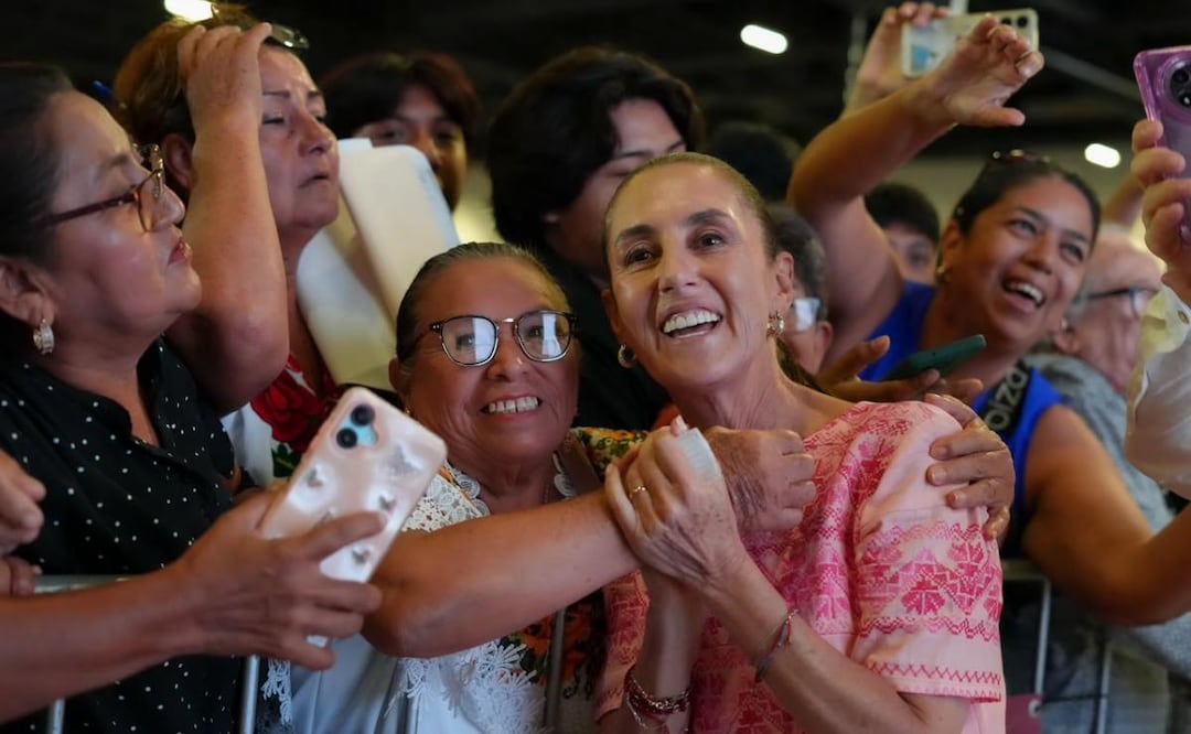 Presidenta Claudia Sheinbaum durante su gira en el estado de Yucatán este 12 de septiembre (12/09/2026). Foto: Especial