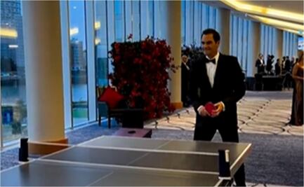 VIDEO: Roger Federer no pierde la elegancia ni jugando al Ping Pong