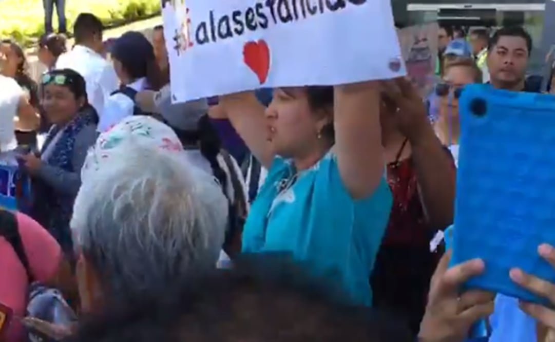 Protestan en Acapulco por estancias infantiles. Foto: Captura de pantalla