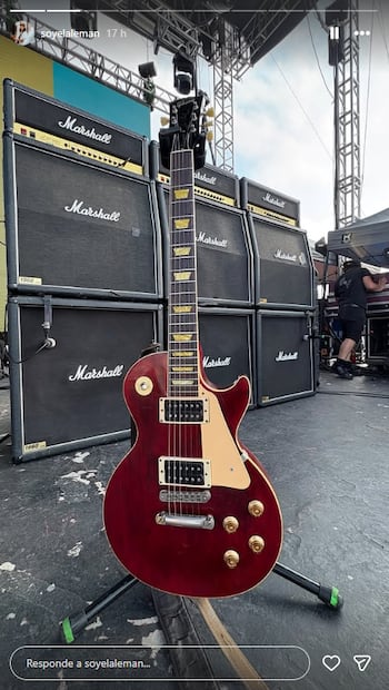 Guitarra de Álvaro Contreras Korenyi.
Foto: Instagram, vía @soyelaleman