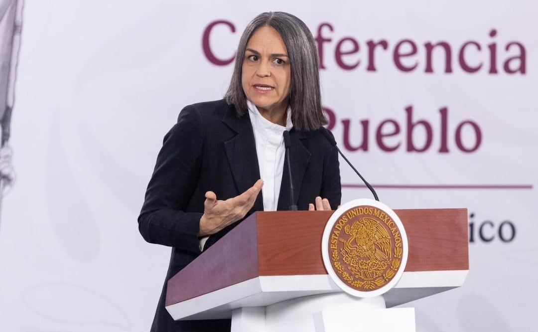 Daniela Elena Alatorre Benard, directora general del Instituto Mexicano de Cinematografía (IMCINE) durante la conferencia mañanera (17/04/2026). Foto: Hugo Salvador / EL UNIVERSAL