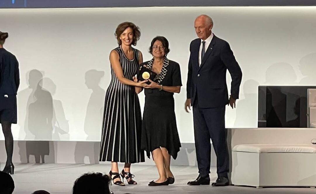La ceremonia fue presidida por Audrey Azoulay, directora general de la organización mundial, y por Jean-Paul Agon, presidente de la Fundación L'Oreal, quienes celebraron el talento de las científicas. Fotos:  L'Oreal Foundation 