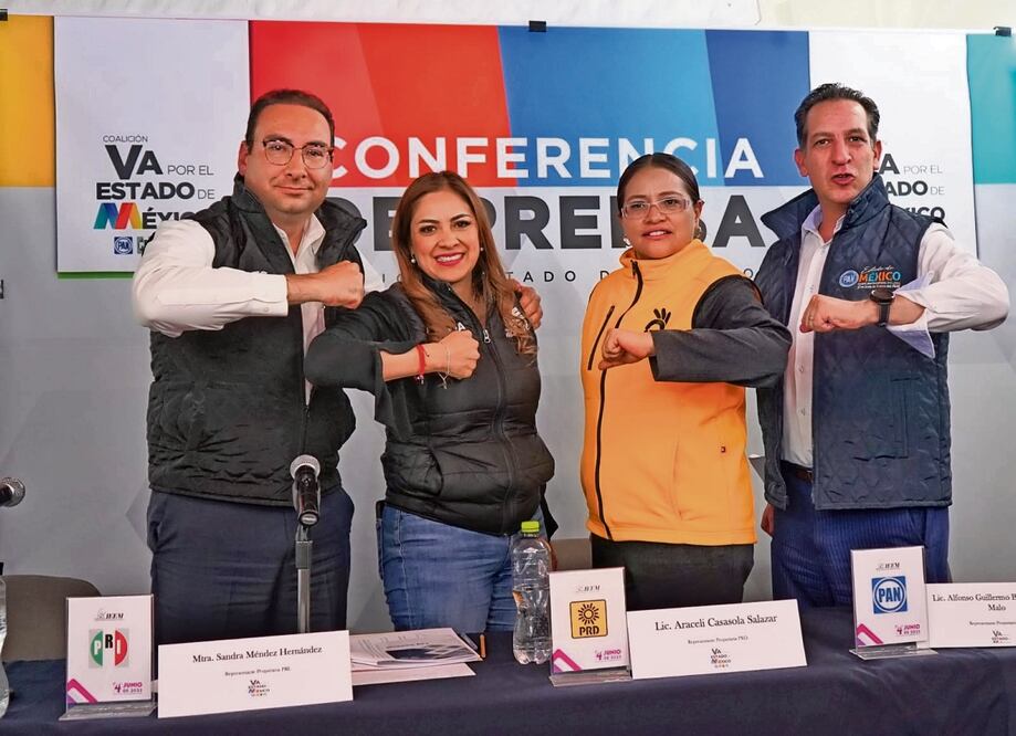 Representantes del PRI-PAN-PRD y NA señalaron el uso de recursos públicos a favor de Morena. Foto: Especial