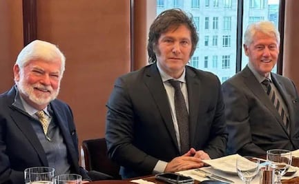 Javier Milei se reúne en Nueva York con el expresidente Bill Clinton y un asesor de Biden