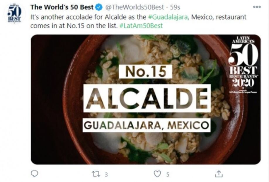Estos son los restaurantes mexicanos con un lugar en los Latin America’s 50 Best Restaurants 2020