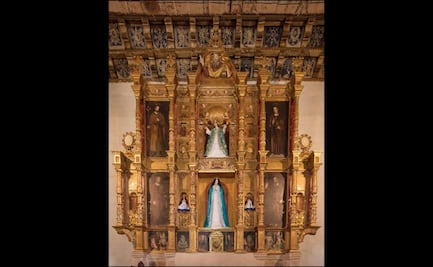 Entregan restaurado el Retablo Principal del Templo de Nuestra Señora de la Asunción, en Pátzcuaro, Michoacán