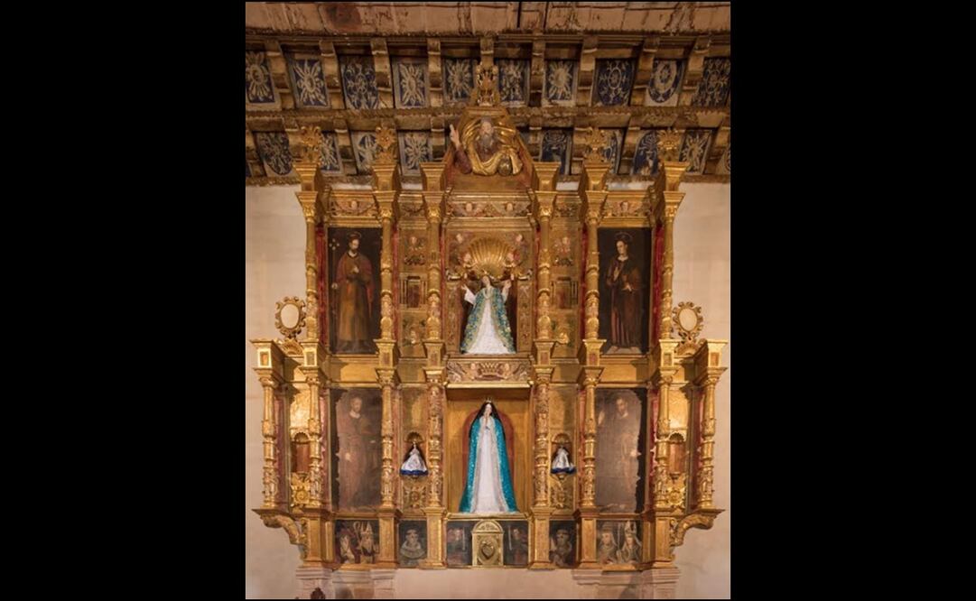 Retablo Principal del Templo de Nuestra Señora de la Asunción, en Pátzcuaro, Michoacán. Foto: Secretaría de Cultura del gobierno de México