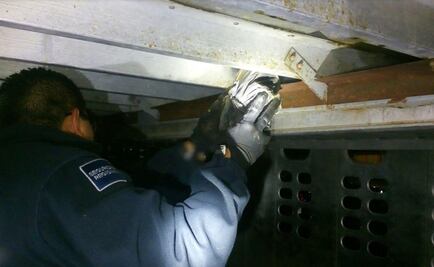 Aseguran más de un millón de pesos ocultos en un tractocamión