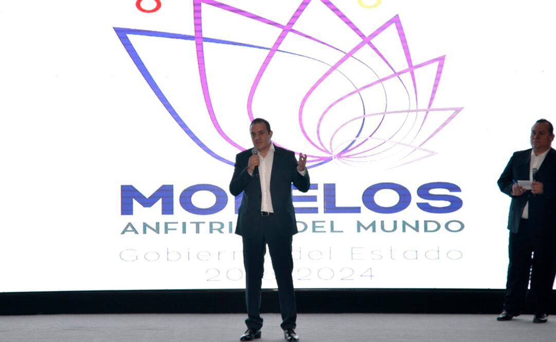 Cuauhtémoc Blanco durante la presentación del logotipo institucional de su administración. FOTO: Tony Rivera