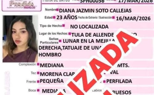 Diana Jazmín Soto Callejas fue localizada horas después de reportar su desaparición cerca de un canal. Foto: Especiales.