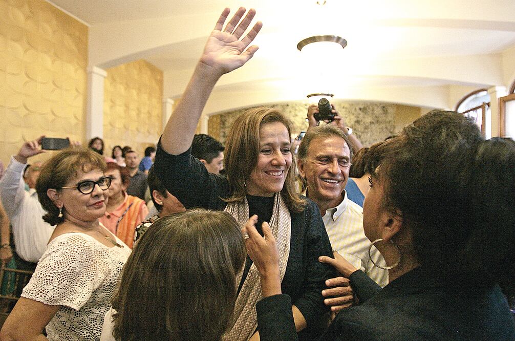 Margarita Zavala llamó a votar por Miguel Ángel Yunes, “para recuperar la esperanza en Veracruz”, dijo (ALEJANDRO ACOSTA. EL UNIVERSAL