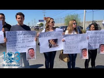 Periodistas de Sonora protestan por el asesinato de Santiago Barroso