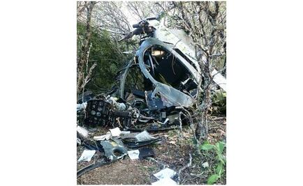 Confirman desplome de helicóptero de Sedena; mueren dos