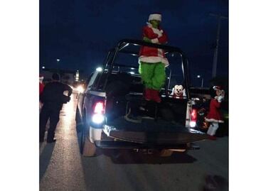 Insólito ¡Detienen al Grinch en Tamaulipas! Policía de Matamoros salva la navidad