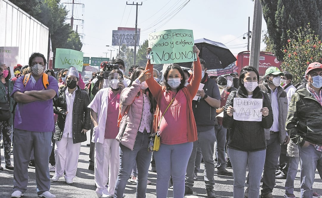 Los médicos particulares han protestado en varios estados del país por la falta de vacunas para ellos. Foto: ARCHIVO EL UNIVERSAL