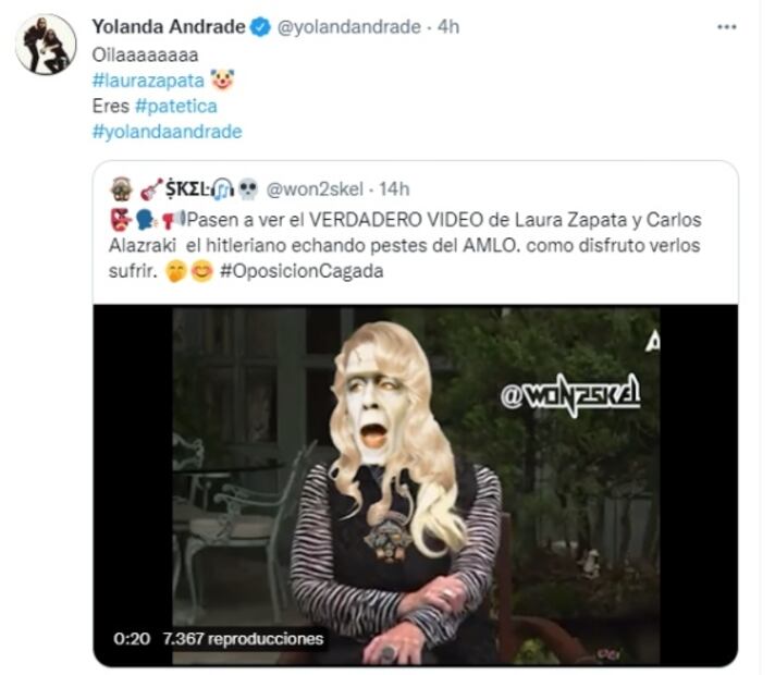Laura Zapata aclara expresión de “huevones”, tras polémica con AMLO y Yolanda Andrade