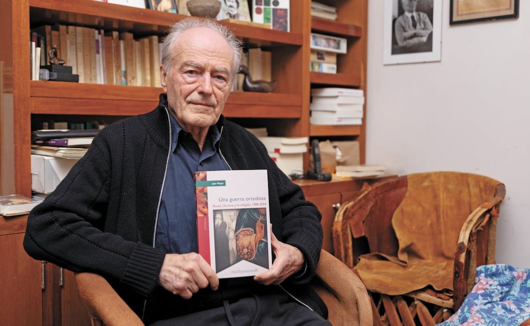 El historiador Jean Meyer ve poca esperanza en la resolución del conflicto, al señalar que Kiev no puede ganar contra Moscú. (14/02/2025) Foto Hugo Salvador | El Universal