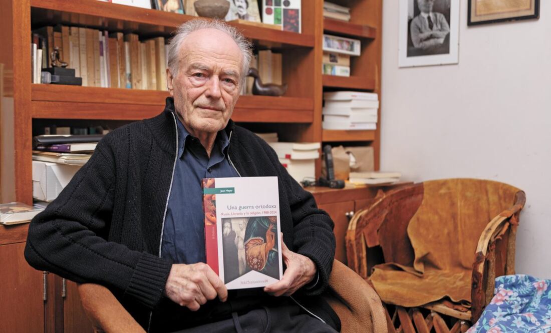 El historiador Jean Meyer ve poca esperanza en la resolución del conflicto, al señalar que Kiev no puede ganar contra Moscú. (14/02/2025) Foto Hugo Salvador | El Universal