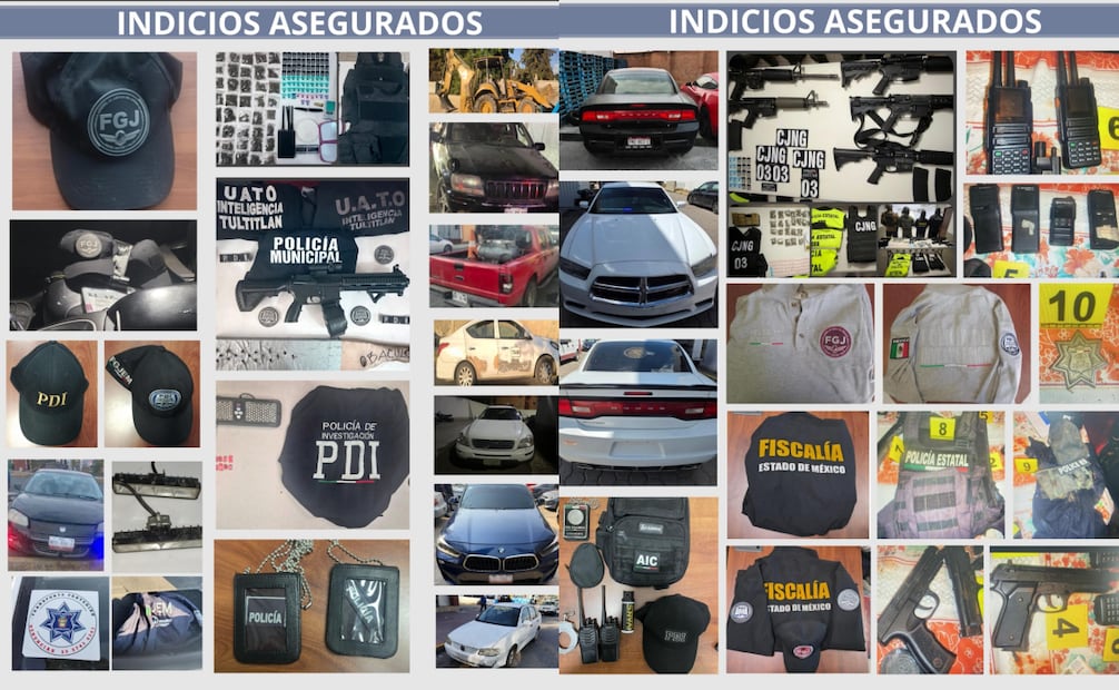 Suman 44 detenidos por hacerse pasar como agentes de la Fiscalía y otras corporaciones en el Estado de México.
Foto: Especial.