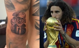 Marc Cucurella cumple su promesa y se tatúa a Luis de la Fuente tras ganar el Mundial 2026