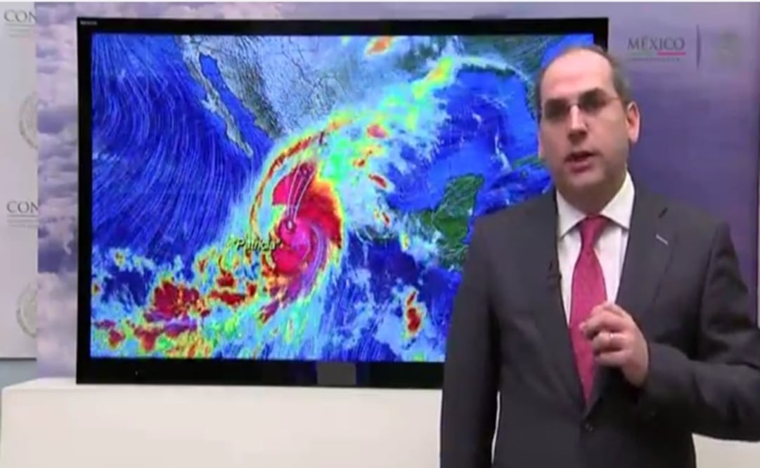 Roberto Ramírez de la Parra, head of Conagua, explains the severity of the situation. (Photo: Taken from @conagua)