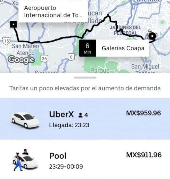 Cuánto cuesta trasladarte al Aeropuerto de Toluca desde la Ciudad de México