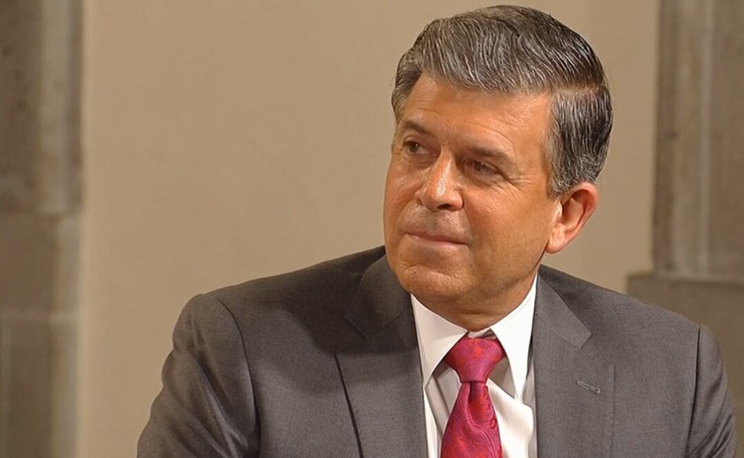 Ricardo Sheffield hace su última exposición en la mañanera porque busca ser candidato a gobernador de Guanajuato. Foto: Captura de pantalla