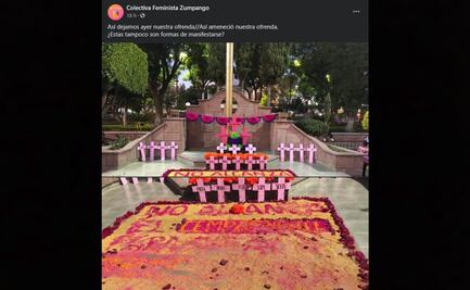 Destruyen ofrenda que colocó colectivo en Zumpango, Edomex para recordar a víctimas de feminicidios 