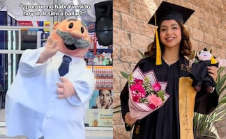 Joven se gradúa tras trabajar como botarga del Dr Simi para pagar sus estudios; su historia se vuelve viral