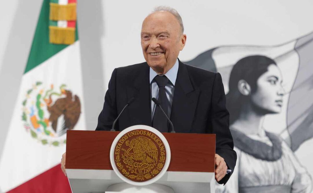Alejandro Gertz Manero, titular de la FGR, durante la mañanera de este 8 de julio del 2025. Foto: Carlos Mejía / EL UNIVERSAL.