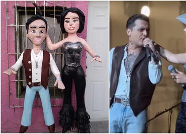 "Fan de su relación": Crean piñata de Christian Nodal con Ángela Aguilar y causa furor en redes