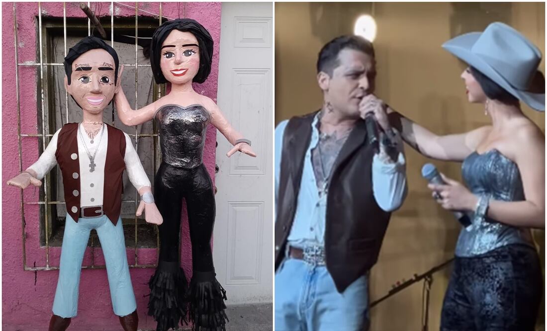 la famosa Piñatería Ramírez, reconocida en redes sociales por sus creaciones virales, no pudo dejar pasar este escándalo para crear piñatas de estos personajes. Fotos: Facebook @piñateriaramirez / Archivo - El Universal