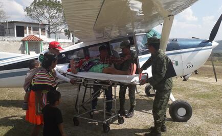 Mujer tzeltal es trasladada vía aérea a hospital comunitario en Chiapas