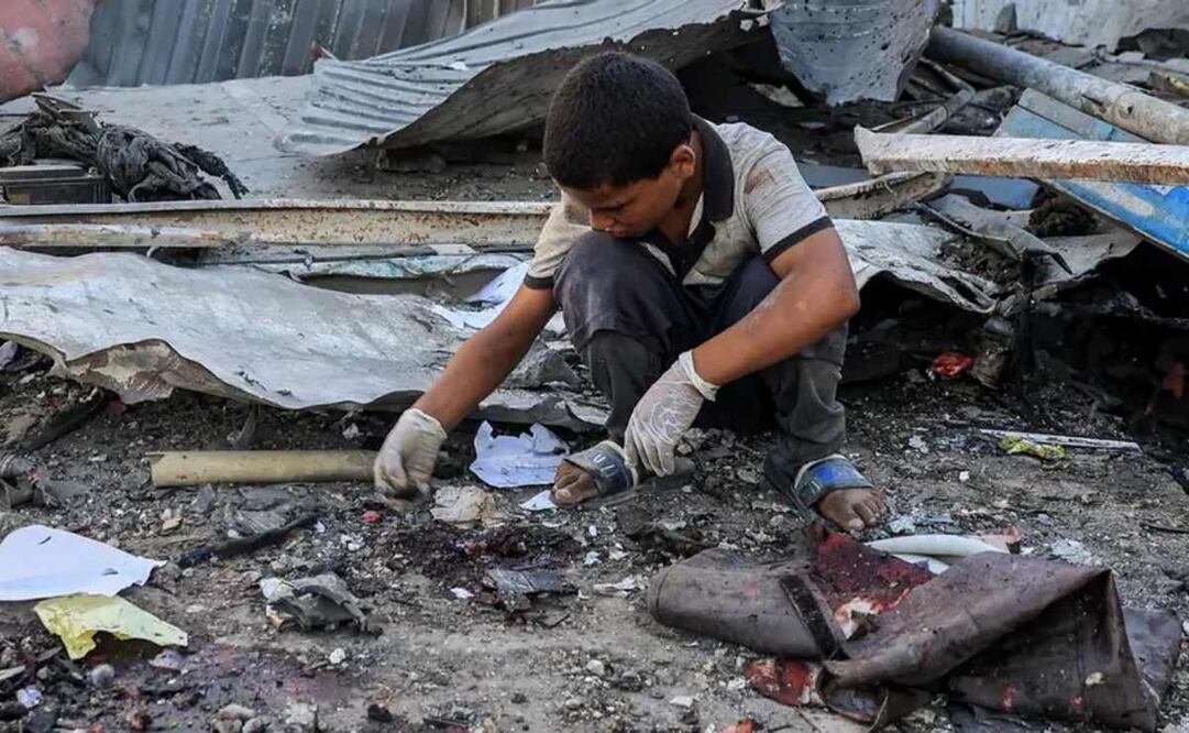 Según las fuerzas de Israel, los milicianos de Hamas están ocultos en las escuelas que albergan a desplazados en Franja de Gaza. Foto: EFE