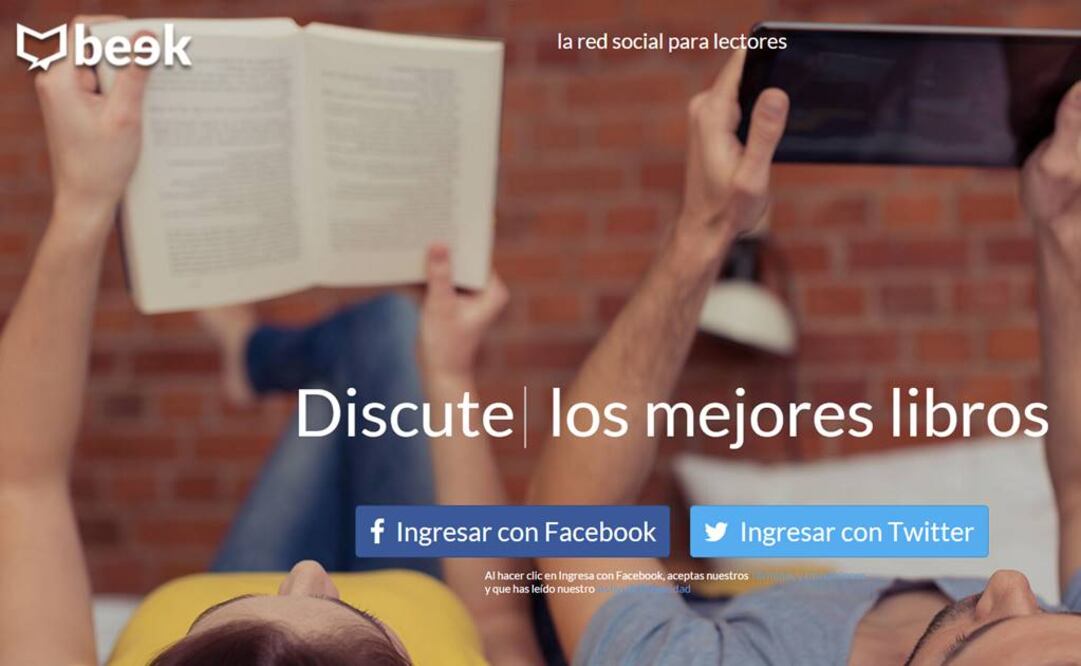 Para abrir una cuenta en Beek es necesario tener una cuenta de Facebook o Twitter y la aplicación se vincula a los perfiles de esas otras redes. (FOTO: Especial)