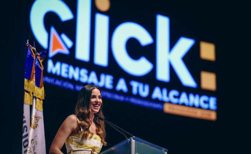 Rodríguez Cantú participó en la inauguración del evento "Click, El Mensaje a tu Alcance". | Foto: Especial.