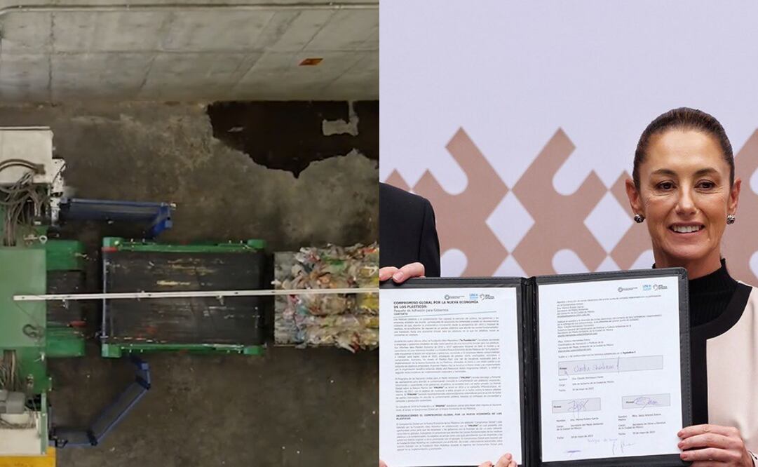 Claudia Sheinbaum acudió a la firma del compromiso global por la Nueva Economía del Plástico PNUMA. Foto: Gobierno de la Ciudad de México